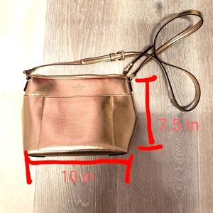 Rose gold pink Kate Spade purse